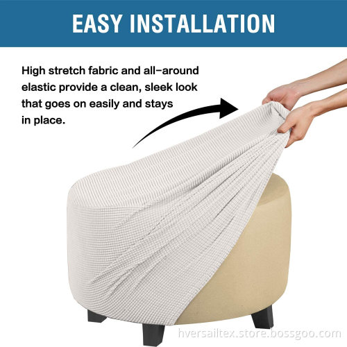 Moroccan Pouf Round Foot Stool Ottoman Cover